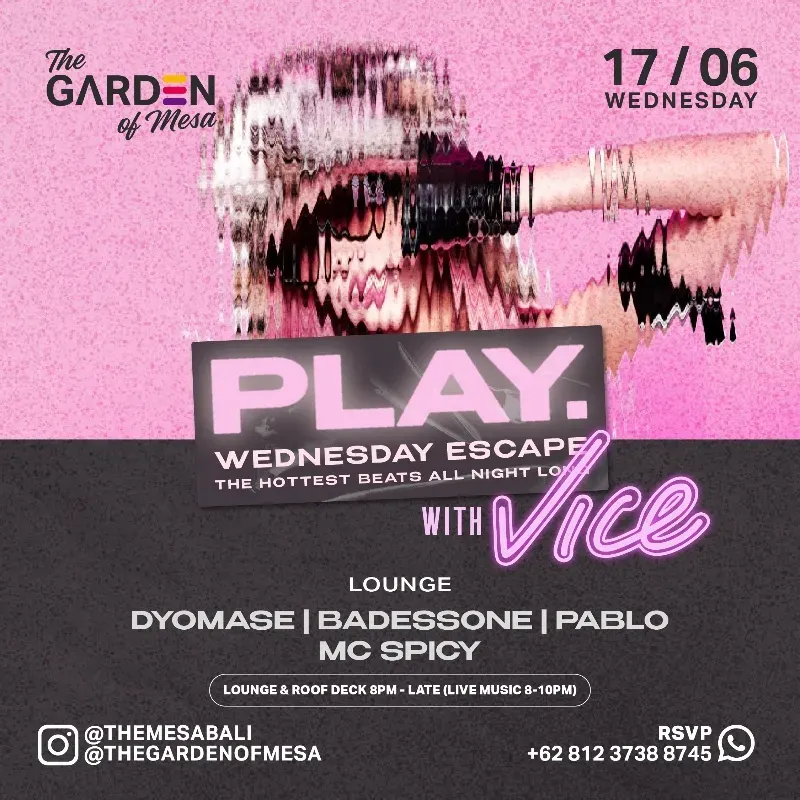 MESA | PLAY with Vice | TABLE BOOKING