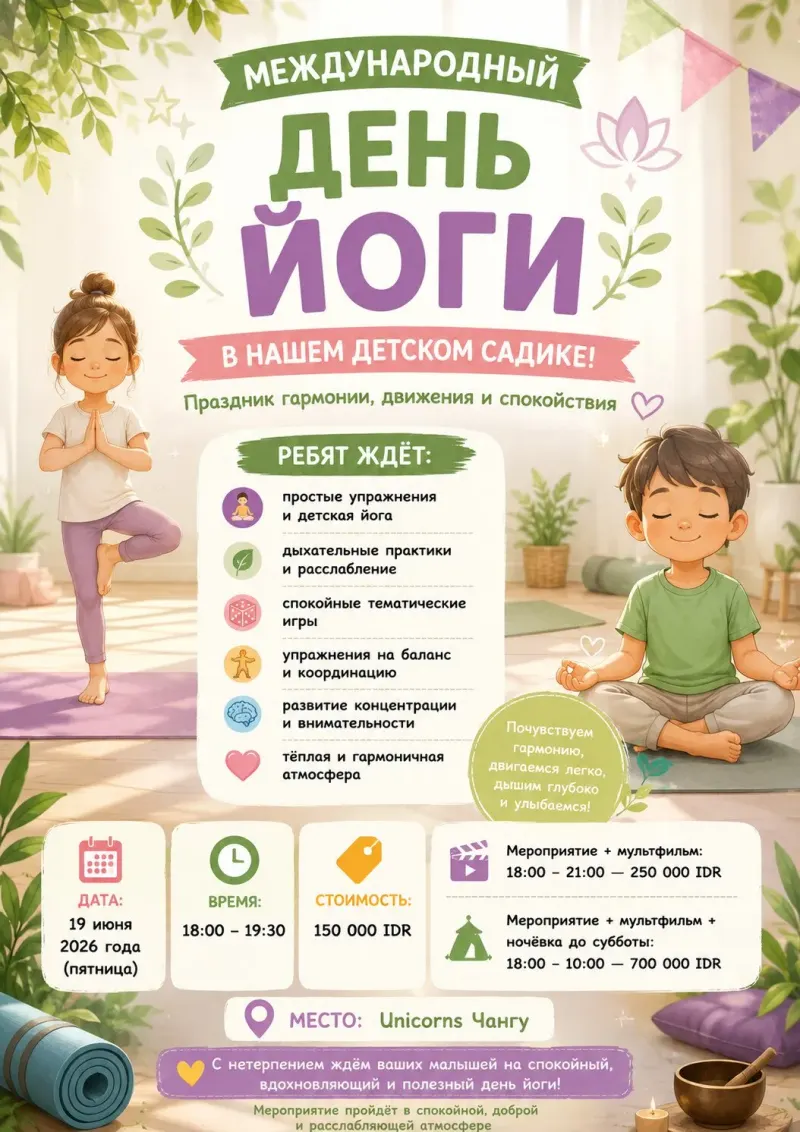 Международный День Йоги в Нашем Детском Садике