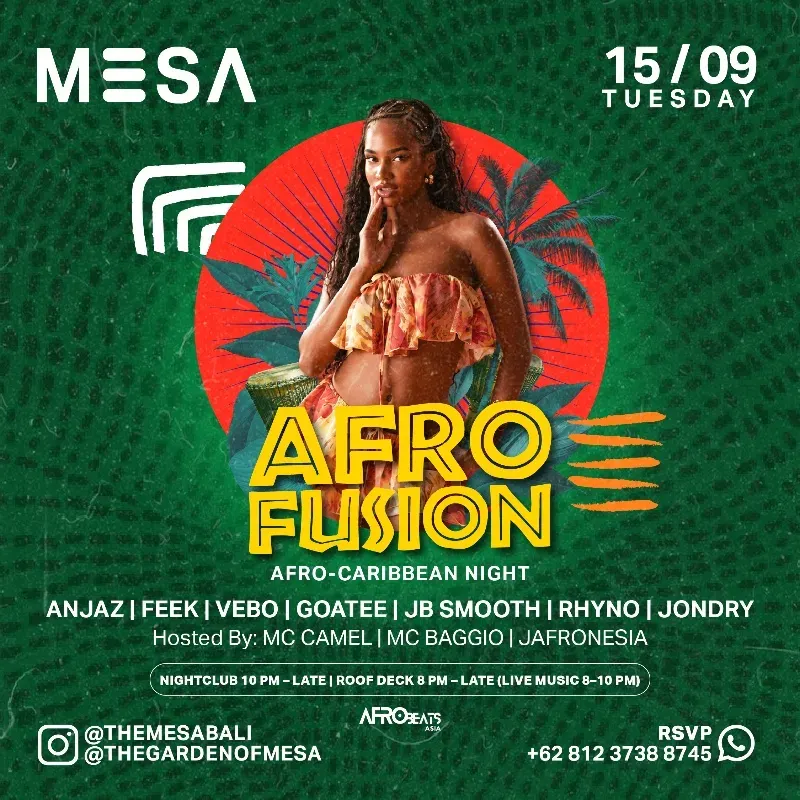 MESA | AFRO FUSION | TABLE BOOKING