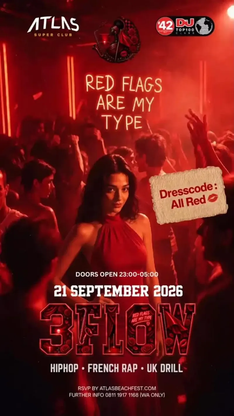 3Flow: вечеринка Red Flag в Atlas Super Club