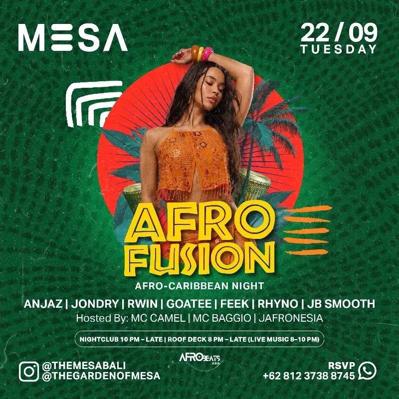 MESA | AFRO FUSION | TABLE BOOKING