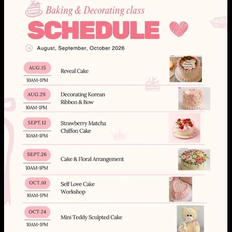 Open Class Baking and Decorating Class