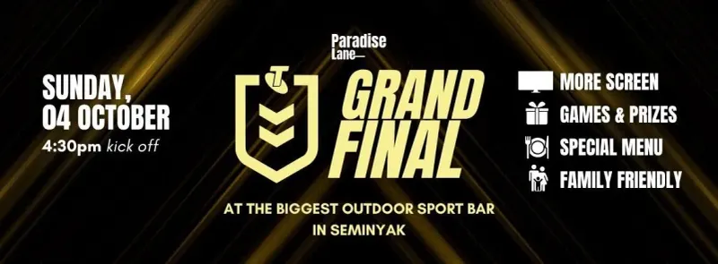 Финал NRL на экранах Paradise Lane