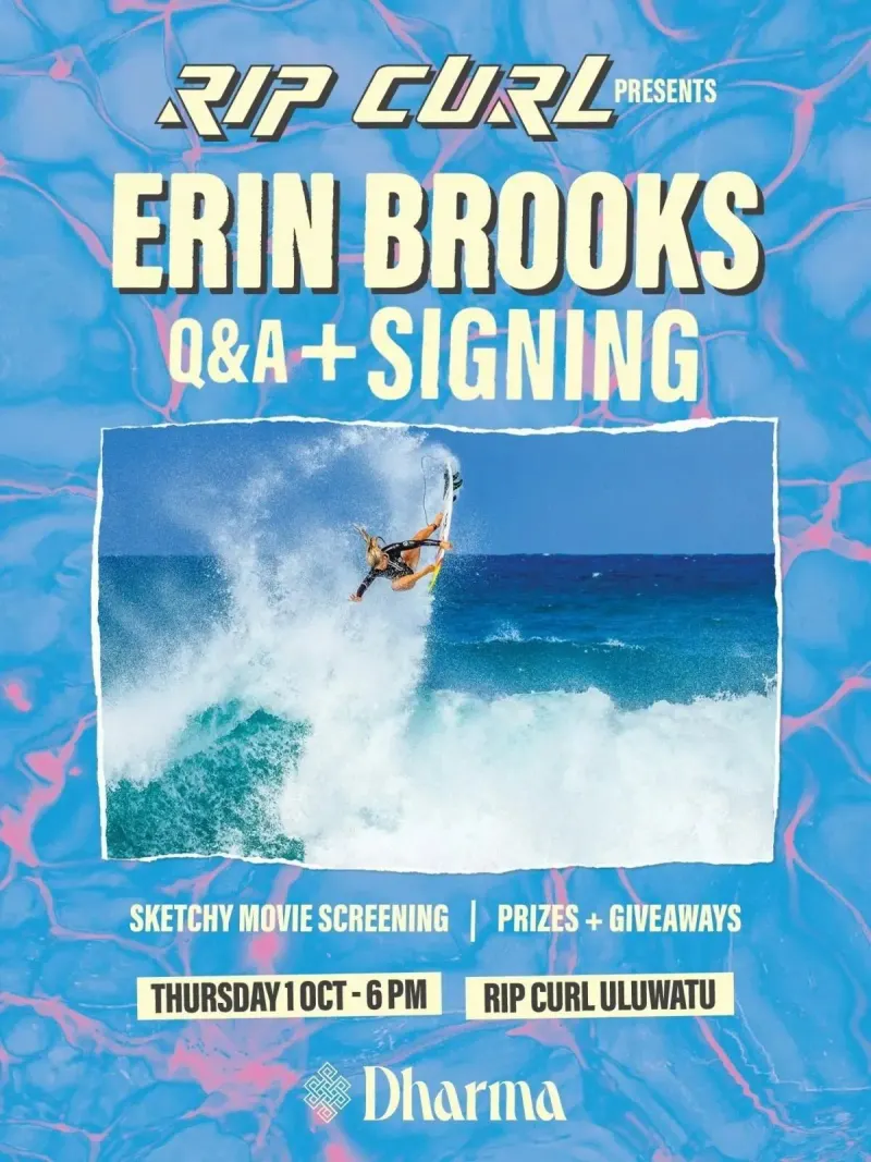Встреча с Erin Brooks в Rip Curl Uluwatu