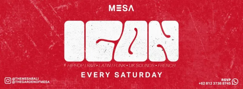 ICON Saturdays в MESA Bali 10 октября