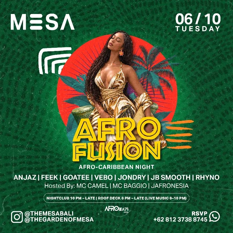 MESA | AFRO FUSION | TABLE BOOKING