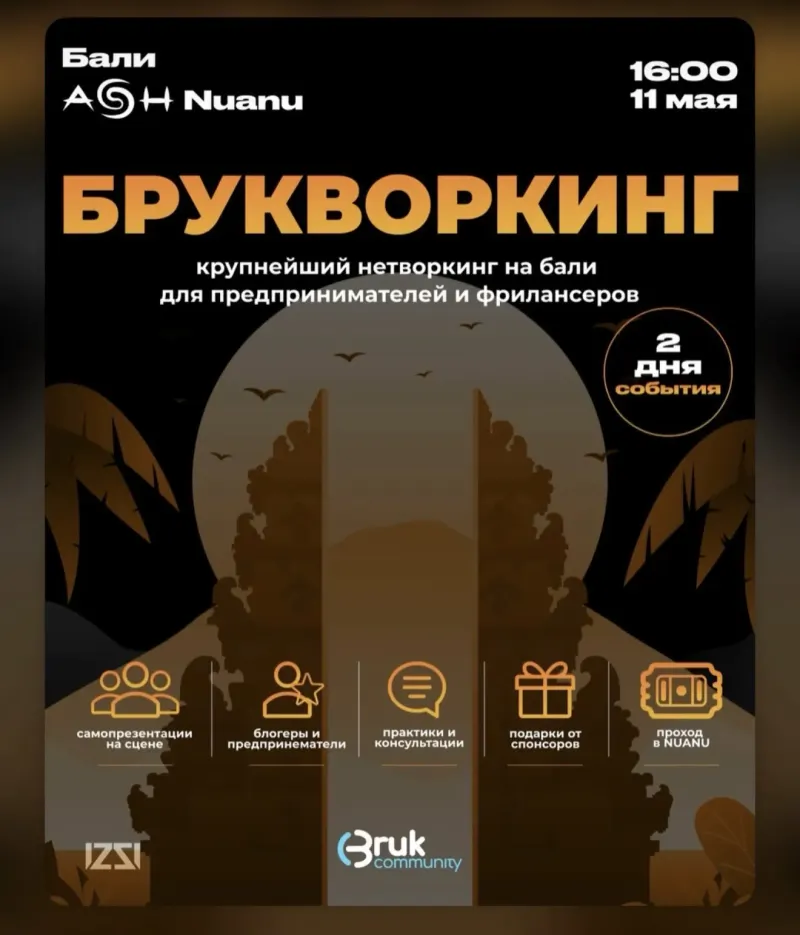 БРУКВОРКИНГ — Крупный Нетворкиг На Бали