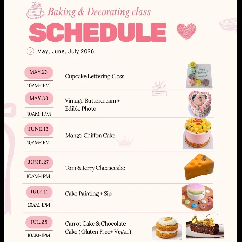 Open Group Baking Class [Every Saturday]