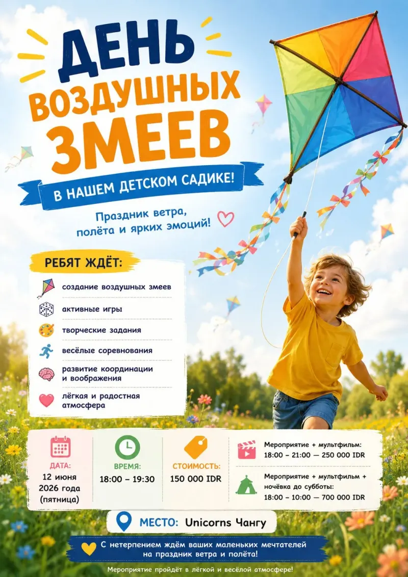 День Воздушных Змеев в Нашем Детском Садике