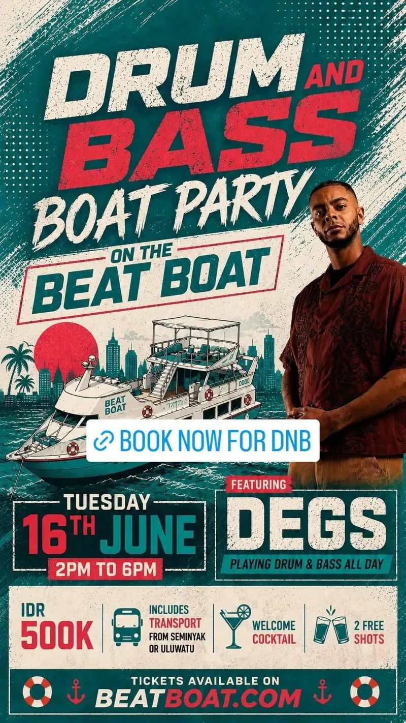 Вечеринка Drum & Bass на Beat Boat Bali